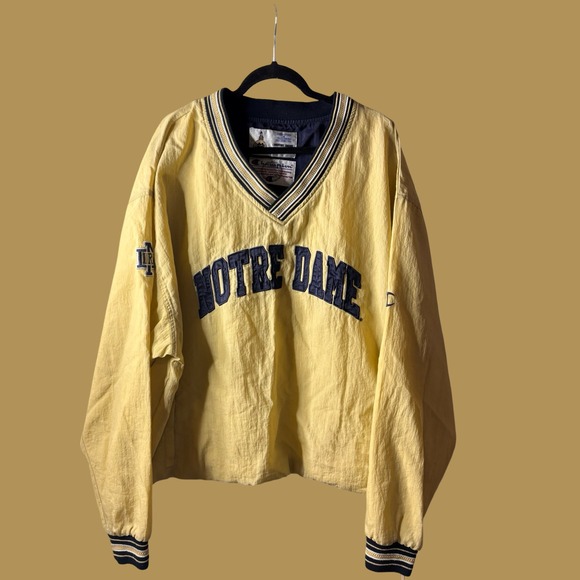 VTG 90s Notre Dame XXL Champion Pullover Jacket NCAA College Windbreaker Mens - Picture 1 of 9